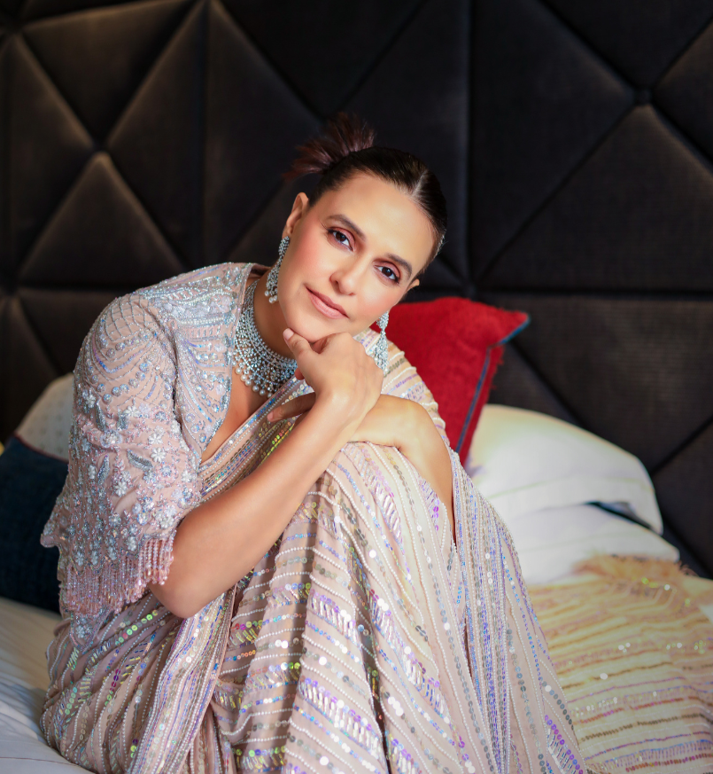 Neha Dhupia in Aura Saree