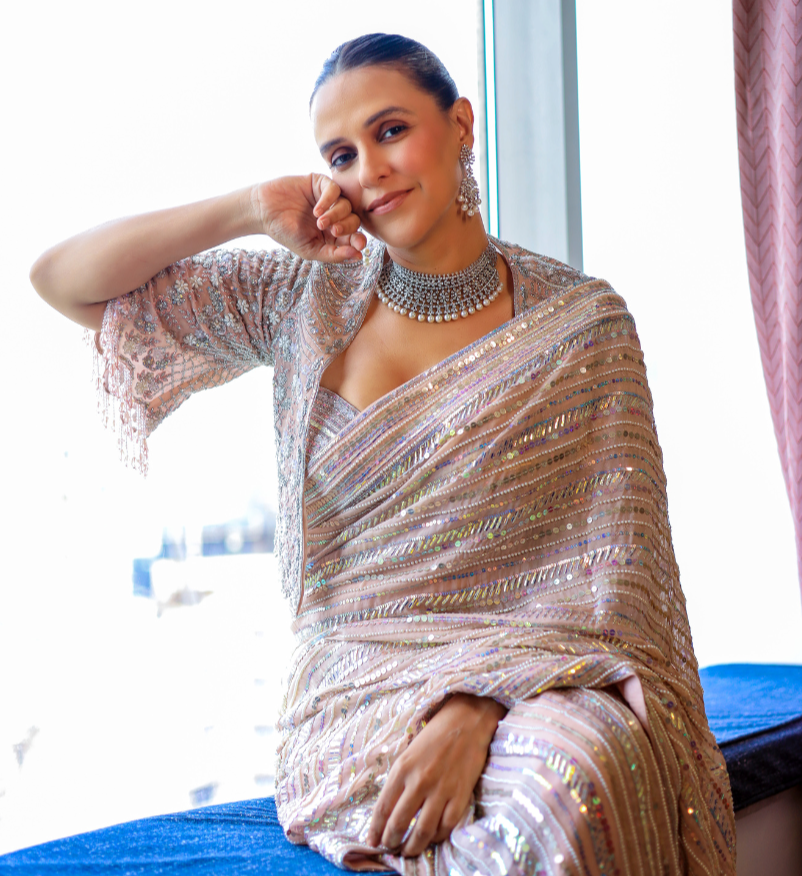 Neha Dhupia in Aura Saree